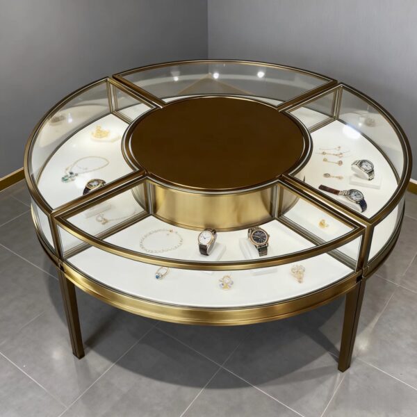 IMG_3735 Stainless steel high-end luxury arc display cabinet
