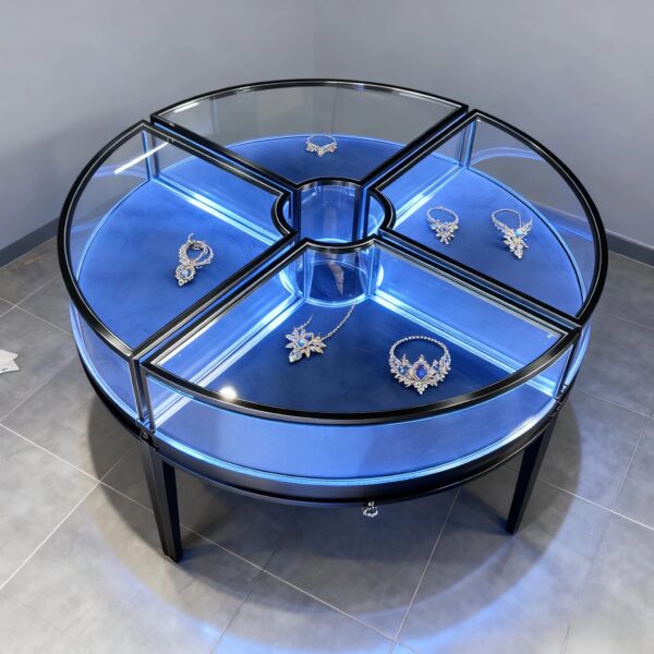 IMG_3737 Stainless steel high-end luxury arc display cabinet