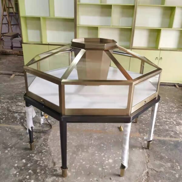 IMG_3739 Stainless steel high-end luxury arc display cabinet