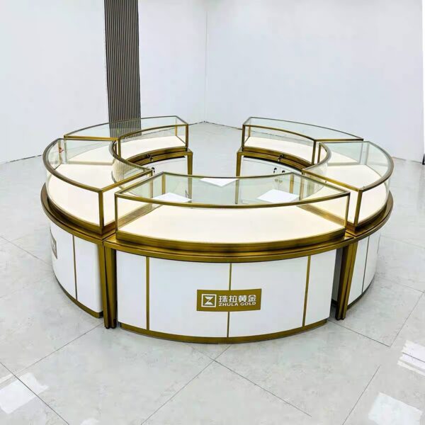 IMG_3746 Stainless steel high-end luxury arc display cabinet